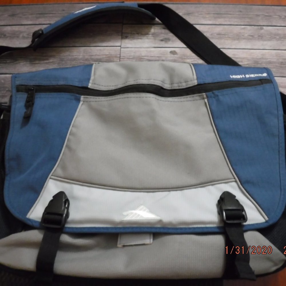 High Sierra Tank Messenger Bag - Blue/grey